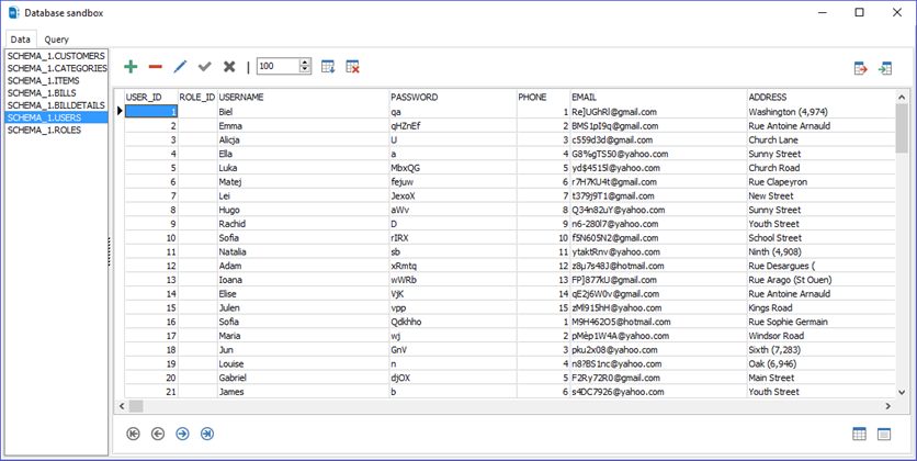 populate the virtual test data grid automatically